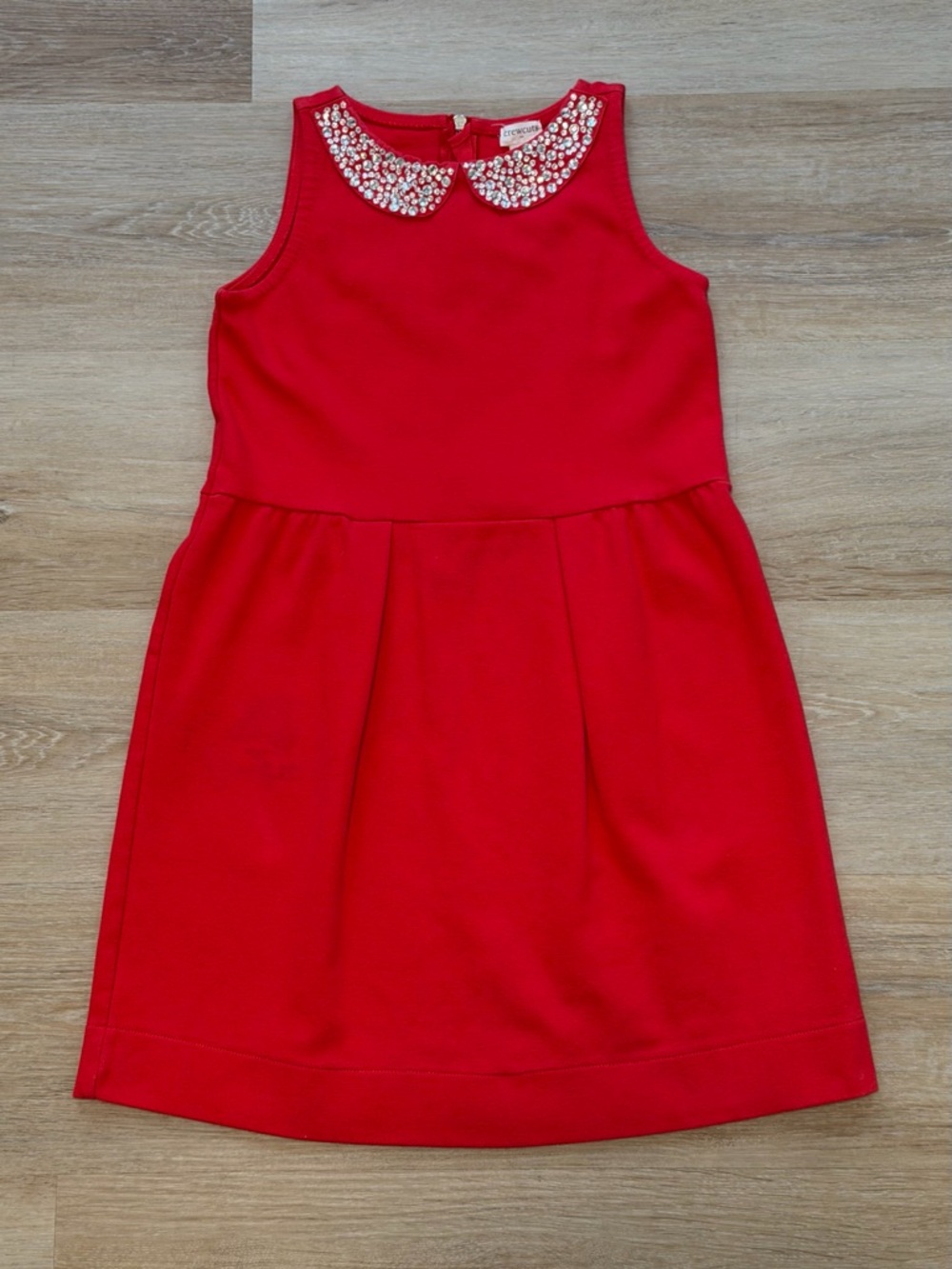 Crewcuts Girls Jeweled Collar Ponte Dress